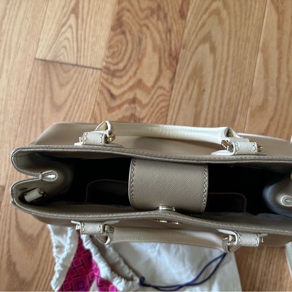 Tory Burch Robinson Colorblock Triangle Tote - Picture 7 of 11